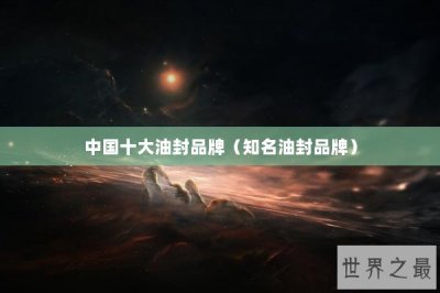 ​中国十大油封品牌（知名油封品牌）