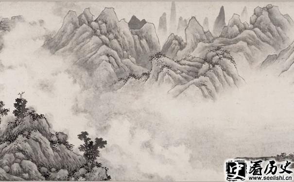 赵孟頫山水画局部