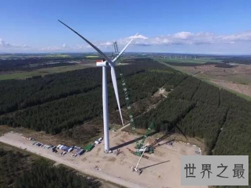 世界上最大的风力发电机,竟高达200多米!