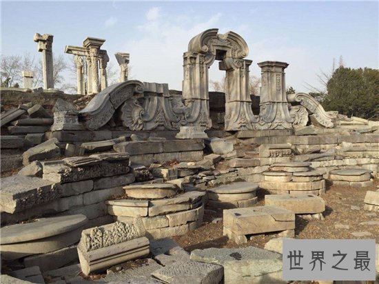 圆明园的资料和图片,显示一共有350左右公顷