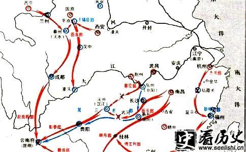 三藩之乱的过程地图描述