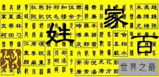 中国第一大姓,这其中你的姓氏排第几吗