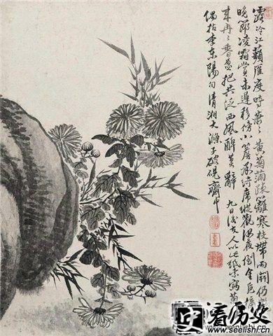 石涛花鸟画图片