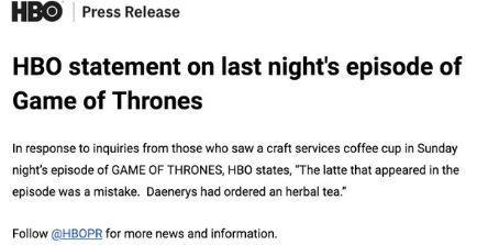 8队长 | 《权力的游戏》惊现星巴克纸杯，据说这一秒最少值25万美元？