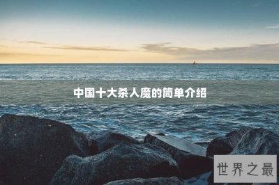 ​中国十大杀人魔的简单介绍