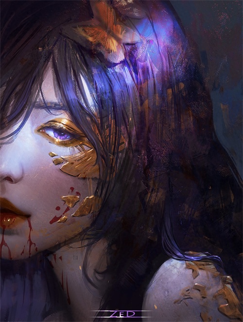 一组画风写实光影运用十分唯美的插画欣赏!非常有美感的一组作品