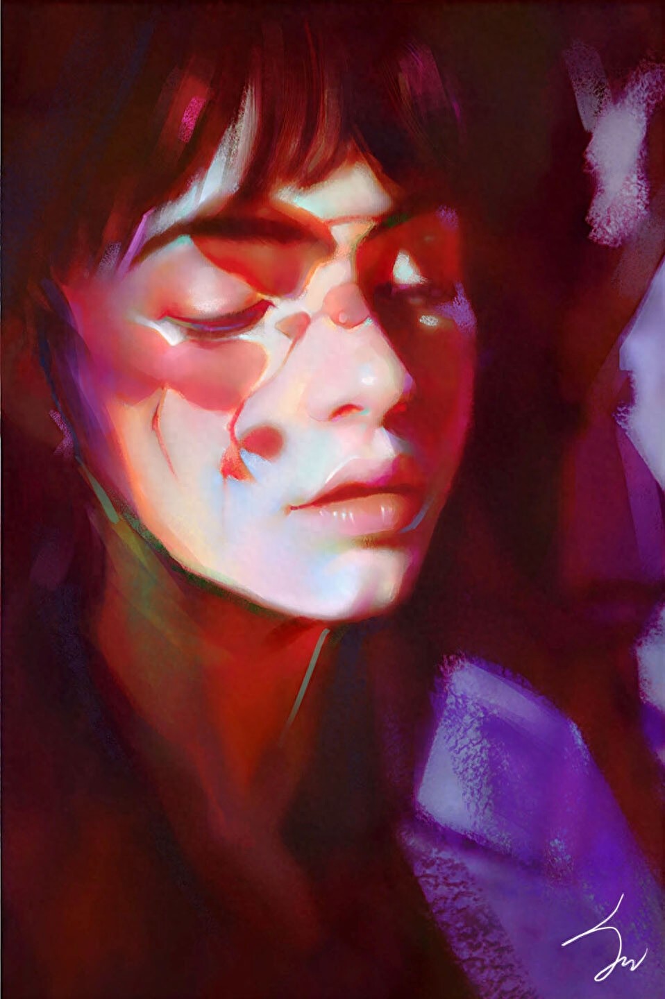 一组画风写实光影运用十分唯美的插画欣赏!非常有美感的一组作品