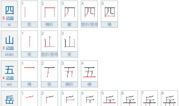四山五岳有哪些,第三个字带五的成语图4