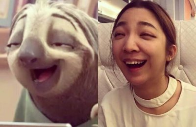 ​高隽雅说到做到！完美呈现树懒慢动作大笑引朝圣