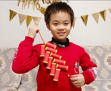 ​做一串喜庆的鞭炮｜寻找年味·烟台中小学生作品选登