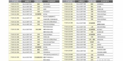​喷油嘴型号解释，博世喷油嘴型号对照表