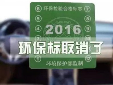 ​汽车绿色环保标志取消了