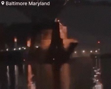 ​巴尔的摩大桥惊险坍塌！货船撞击引发爆炸，多车落水