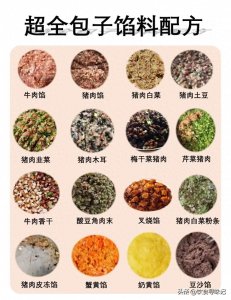 ​包子馅配方大全，总有一款是你的最爱。
