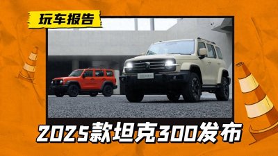 25款坦克300发布，涵盖汽油/柴油/Hi4-T，升级彩电+新方向盘+怀挡