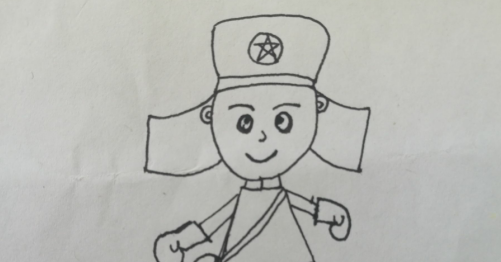 雷锋的简笔画,雷锋的全身怎么画图18