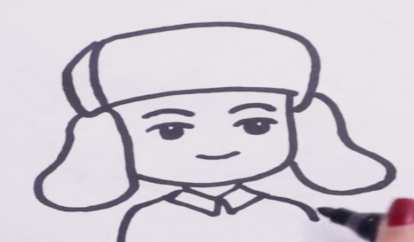 雷锋的简笔画,雷锋的全身怎么画图7