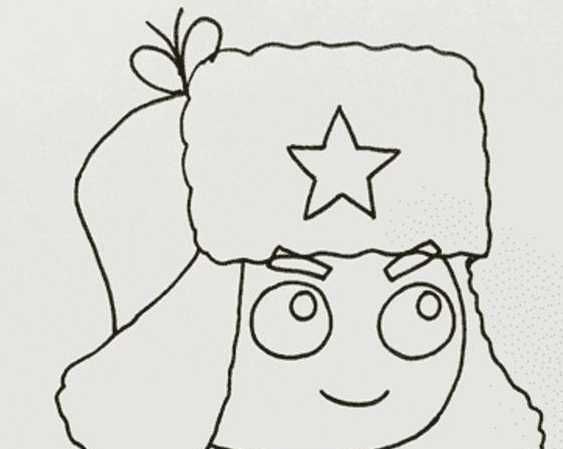 雷锋叔叔的简笔画