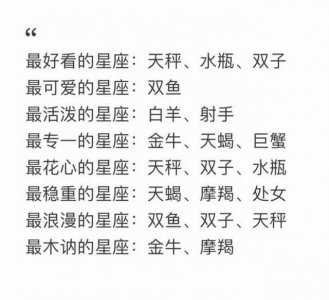 12星座之最排行榜！处女座最毒舌、最洁癖、最能唠叨