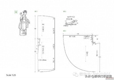 ​古代宋代服饰制版图纸才智服装