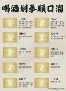 ​喝酒划拳顺口溜，终于有人整理好了，读起来朗朗上口，你细品。