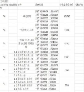 ​万科、龙湖、中梁等头部房企薪酬大揭秘（1）
