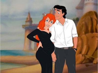 ​童话还有后续，迪士尼公主当妈妈了，孕照曝光美翻天