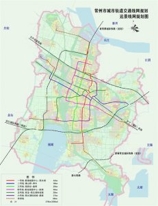 ​常州市地铁交通网 远景线网规划图 常州地图