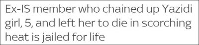 ​世界首例，前“伊斯兰国”成员因雅兹迪种族灭绝罪被判终身监禁